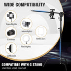 10.8ft Black C Stand Light Stand Stainless Metal Photography Kit