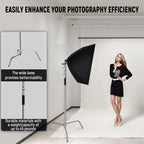 8.8ft Silver C Stand Light Stand Stainless Metal Photography Kit