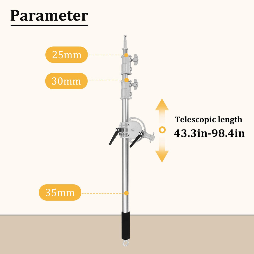 C Stand Boom Arm – Heavy Duty Rotating Crossbar with Sandbag