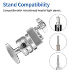 C Stand Boom Arm – 2.5" Grip Head & Swivel Adapter for Light Stand