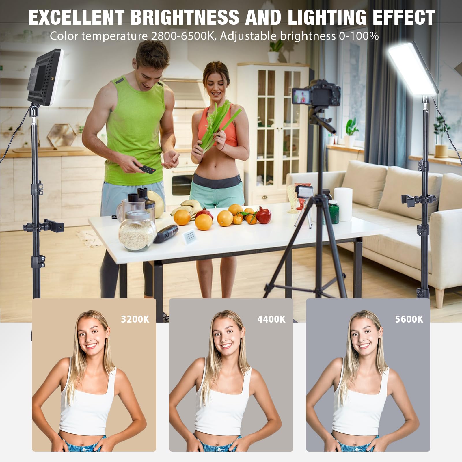 35W LED Studio Light – Portable Video & Streaming Kit