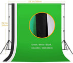 Studio Lighting Kit – Green Screen, Backdrop Stand & Accessories