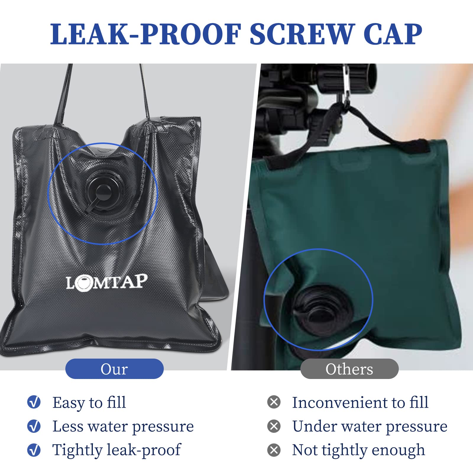 Water Saddle Sandbags (4 Pack) – Heavy Duty Weight Bags