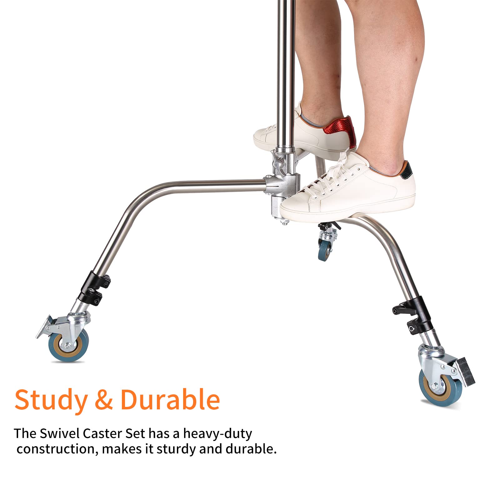 C Stand Caster Wheels – 3 Pack Heavy Duty Swivel Bas